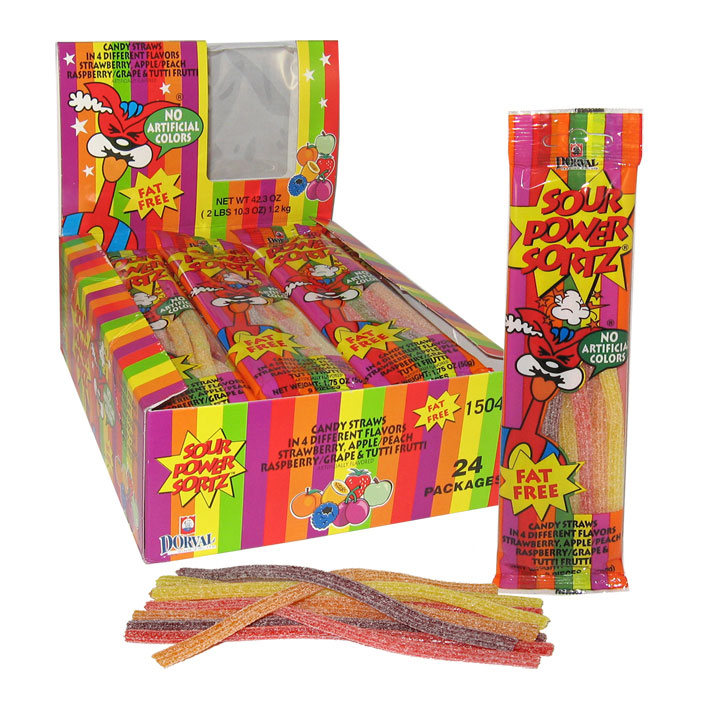 sour candy straws
